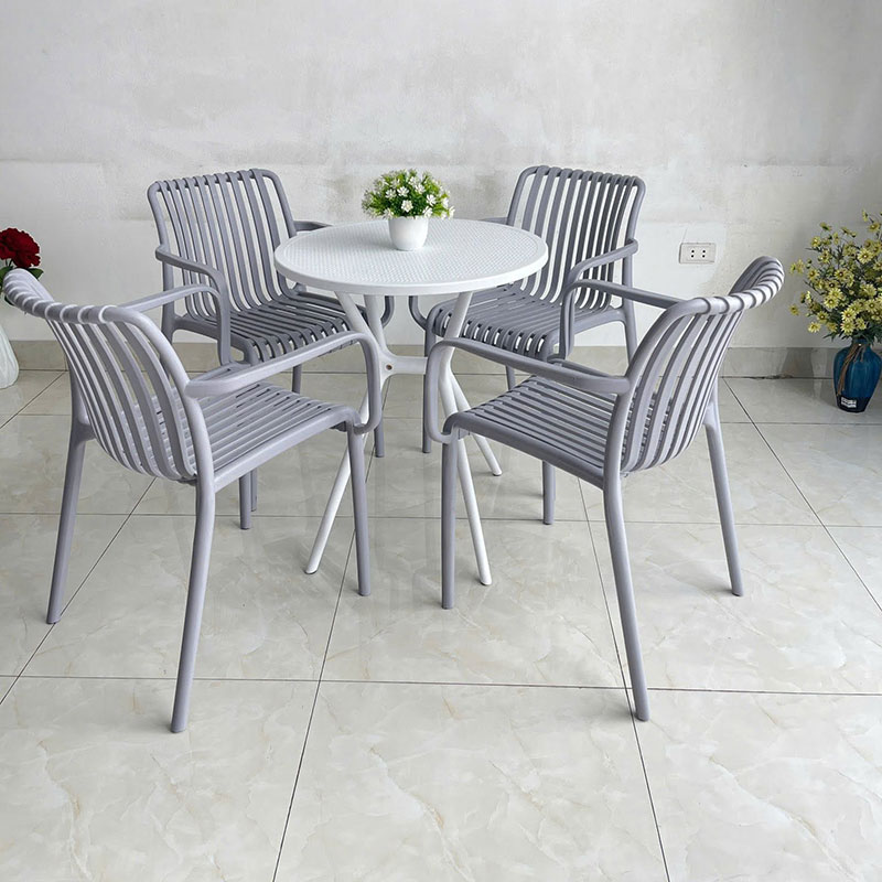 Bộ bàn ghế nhựa đúc cao cấp với thiết kế thanh lịch, chắc chắn GC286