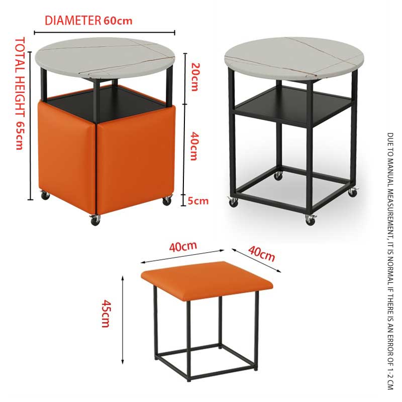 Bộ bàn ghế lập phương gấp gọn thông minh 5 trong 1 GC522