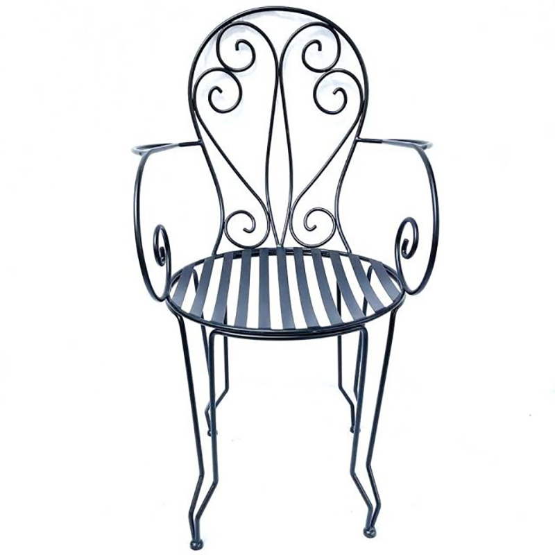 Ghế cafe sân vườn ngoài trời hoa văn sắt decor mỹ thuật BS117