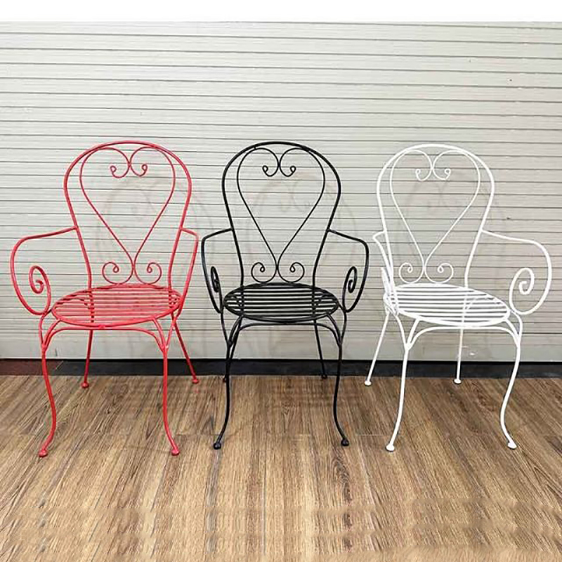 Ghế sắt Decor hoa văn nghệ thuật nhiều màu BS118