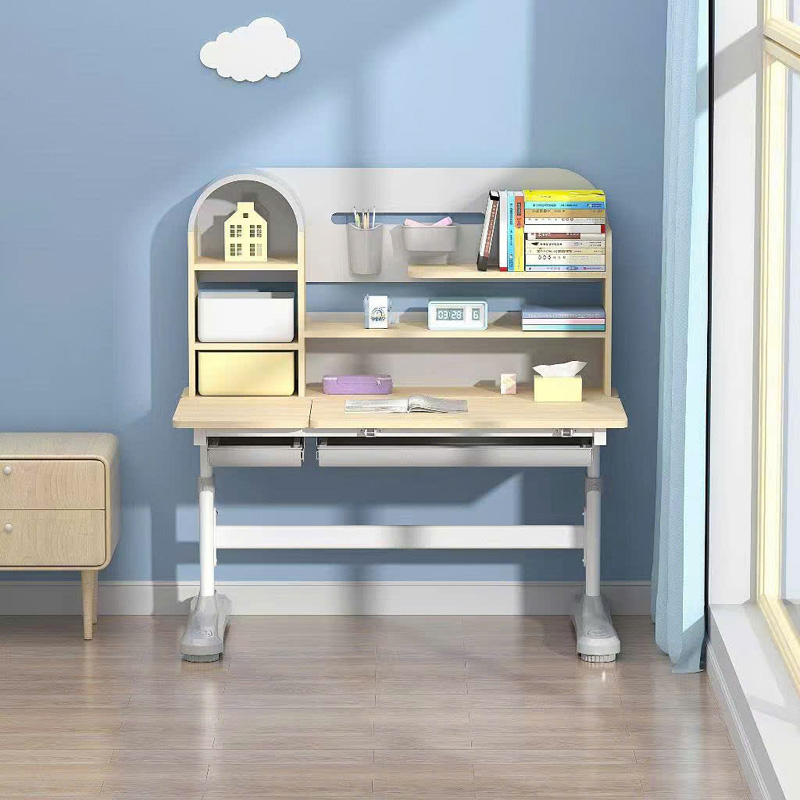 Bàn học cho bé F09 nâng hạ chiều cao giúp bé ngồi học thoải mái BH588