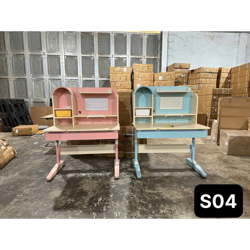 Bàn học thông minh S04 hỗ trợ chống gù cho bé, chất liệu gỗ cao cấp BH762