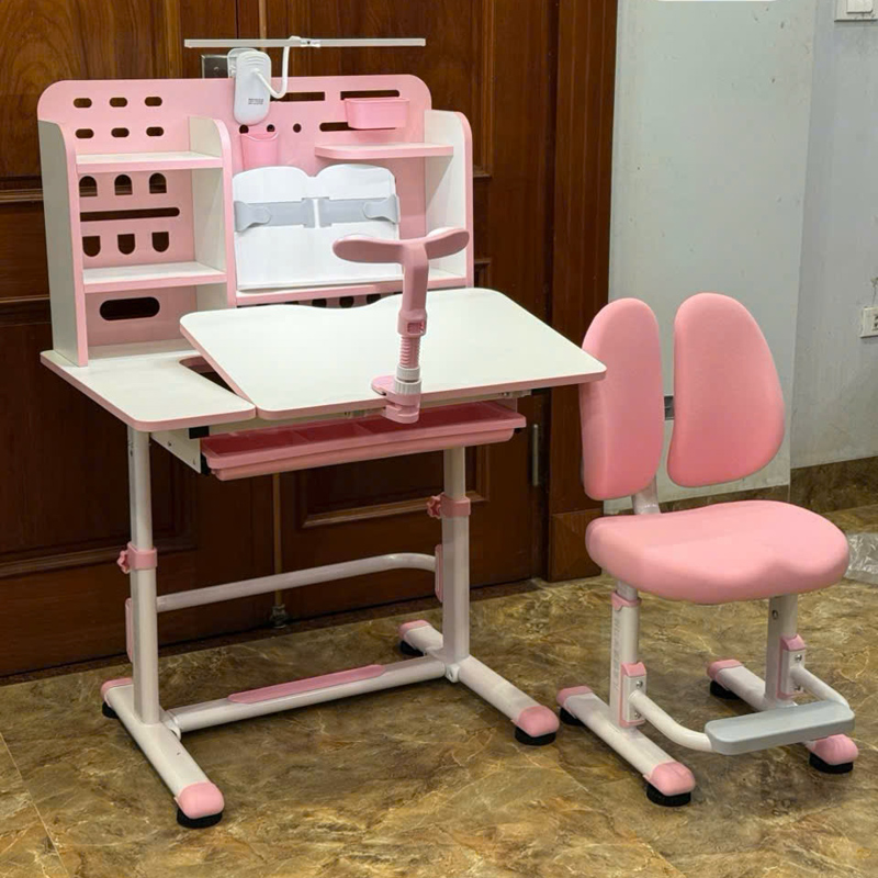 Bộ bàn ghế học hiện đại F10 được thiết kế đặc biệt hỗ trợ giảm cận thị BH195