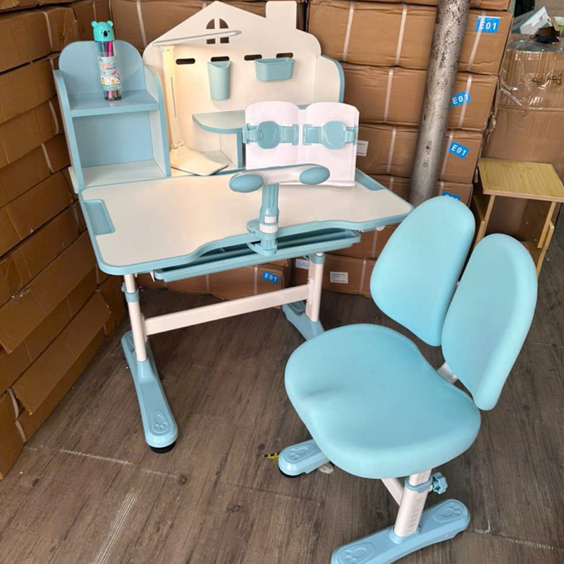 Bộ bàn học sinh thông minh F07 nhỏ xinh cho bé, sẵn kho 3 màu BH535