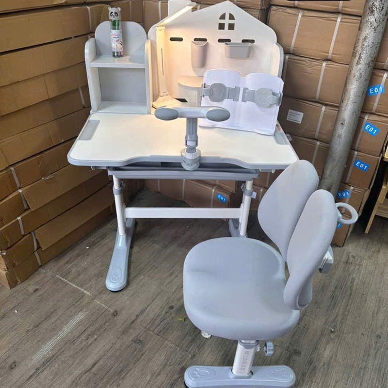 Bộ bàn học sinh thông minh F07 nhỏ xinh cho bé, sẵn kho 3 màu BH535