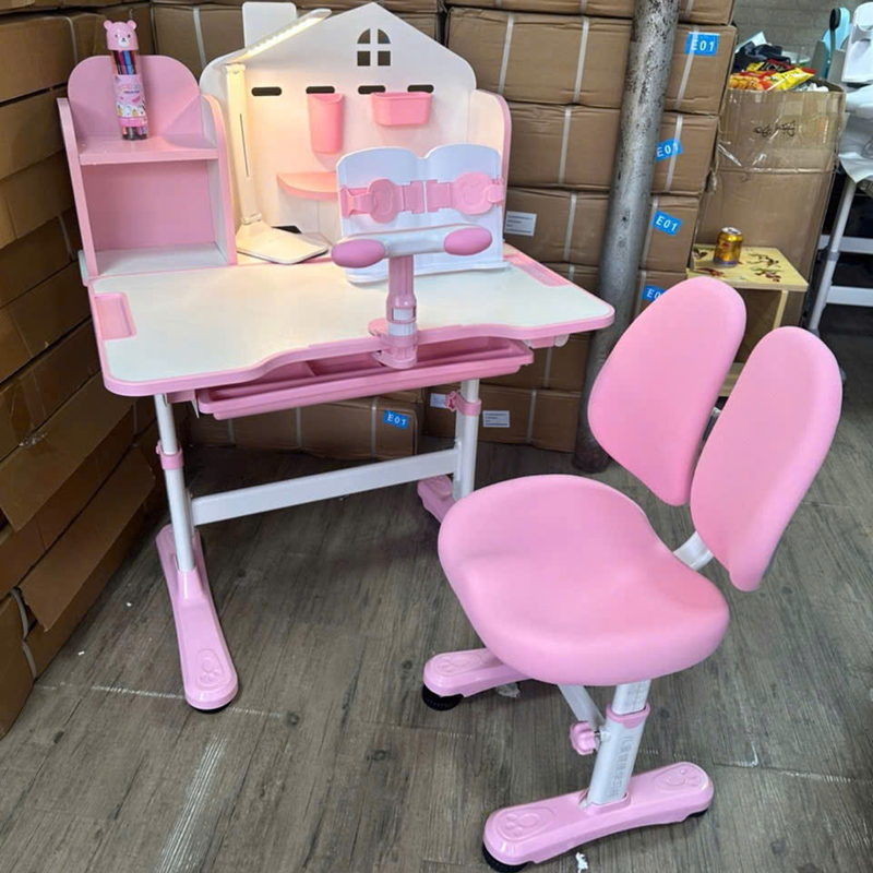 Bộ bàn học sinh thông minh F07 nhỏ xinh cho bé, sẵn kho 3 màu BH535
