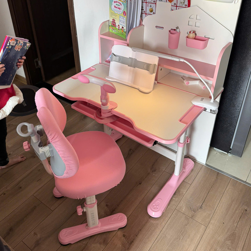 Bộ bàn học sinh thông minh F07 nhỏ xinh cho bé, sẵn kho 3 màu BH535