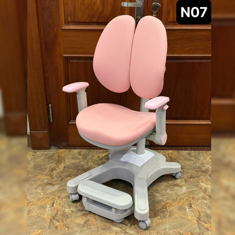 Ghế ngồi học N07 cho học sinh cấp 1, cấp 2, cấp 3 có gác chân, bánh xe di chuyển BH643