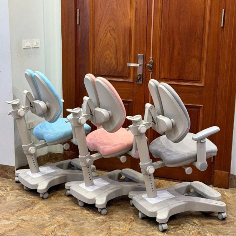 Ghế ngồi học N07 cho học sinh cấp 1, cấp 2, cấp 3 có gác chân, bánh xe di chuyển BH643