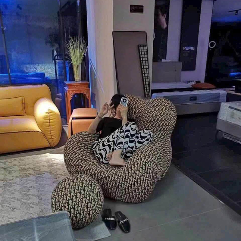 Ghế thư giãn Big Mama kèm đôn cho phòng khách, phòng ngủ hoặc góc làm việc GG508