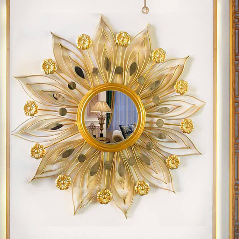 Gương treo tường Decor mạ vàng cao cấp MD073