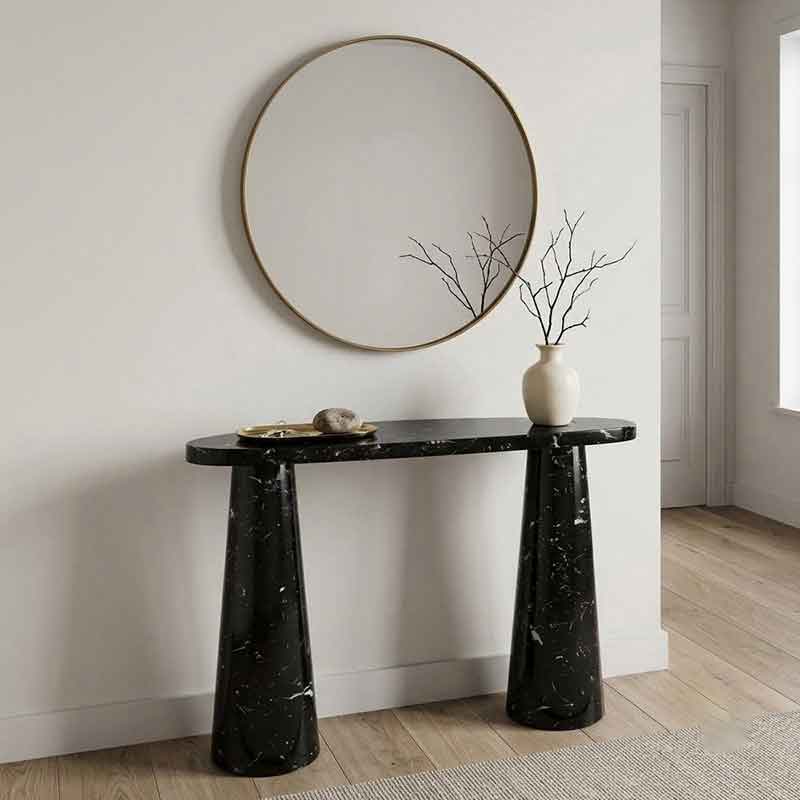 Bàn console đá Cẩm Thạch Marble tự nhiên cao cấp CT984