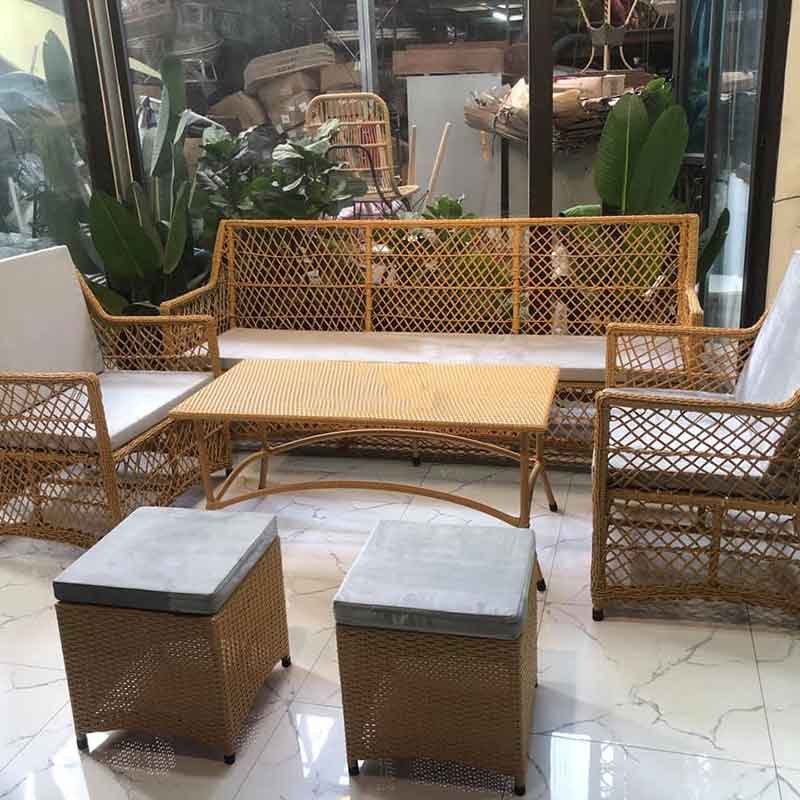 Combo sofa mây nhựa hiện đại phòng cho khách BM269