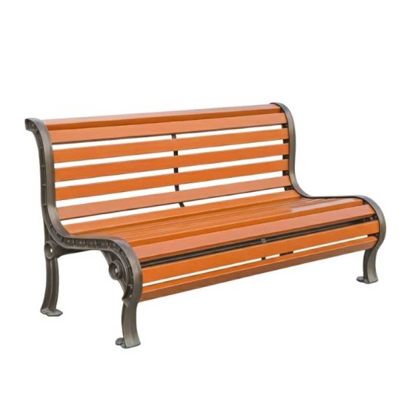 Ghế công viên nhôm đúc có tựa nan nhựa 150cm BS915