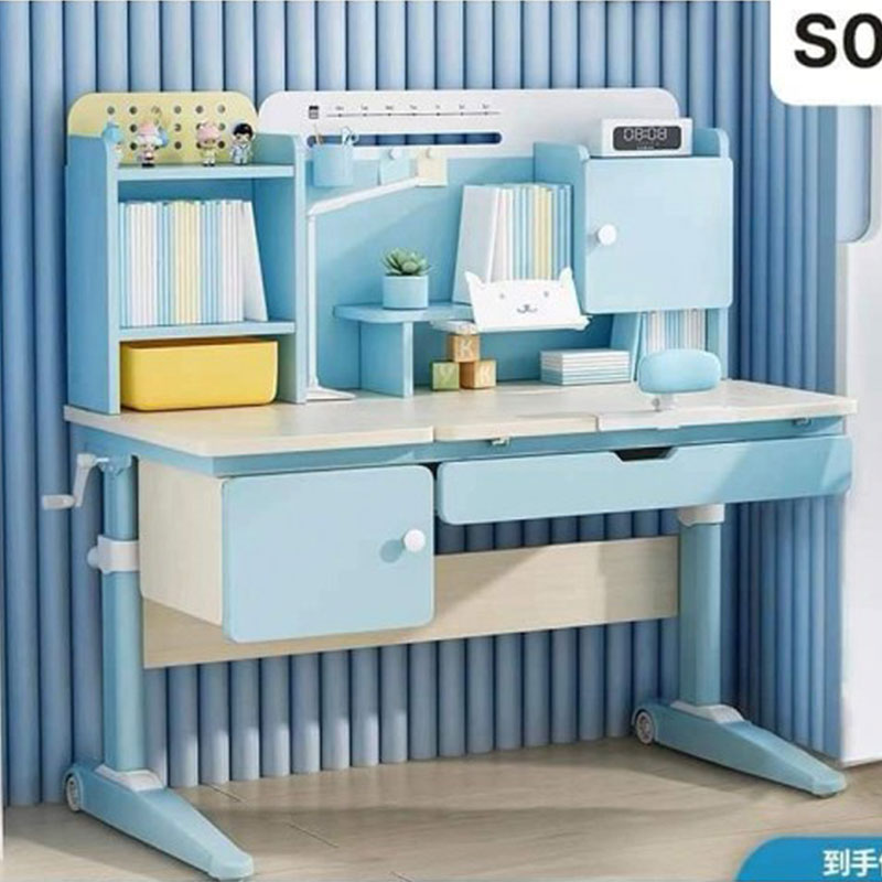 Bàn học cho bé S05 thiết kế đẹp 2 màu xanh - hồng dễ thương BH232