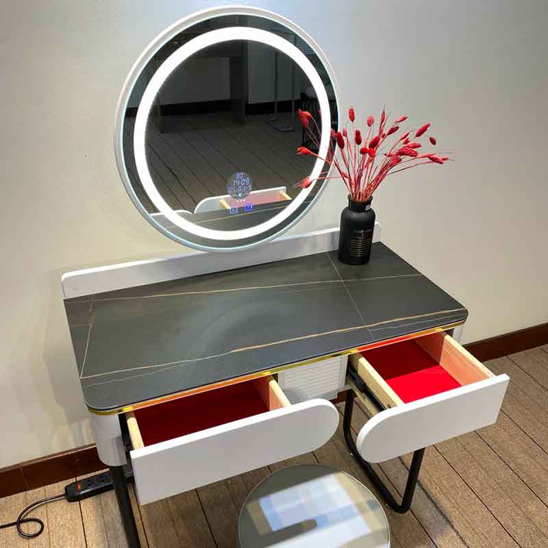 Bộ bàn trang điểm mặt đá kết hợp chân sắt sơn tĩnh điện BP539