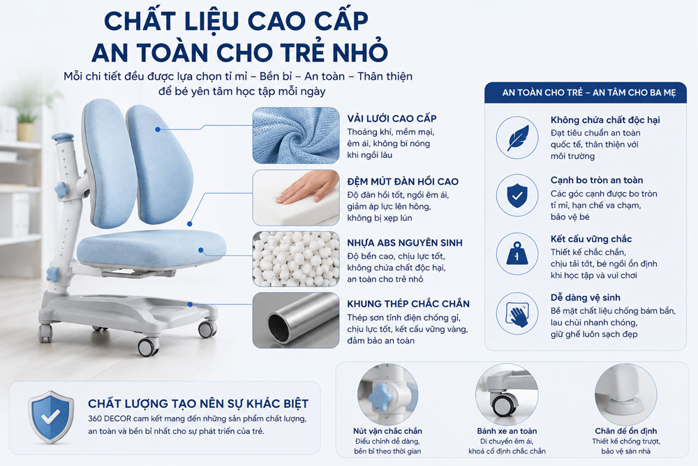 CHẤT LIỆU CAO CẤP – AN TOÀN CHO TRẺ NHỎ