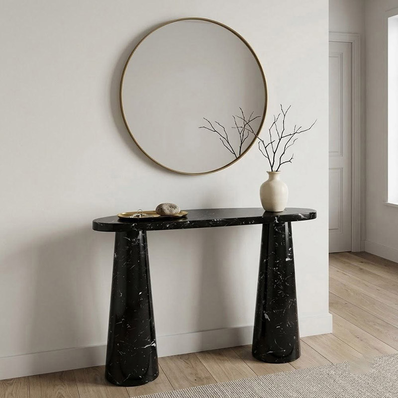 Bàn console đá Cẩm Thạch Marble tự nhiên cao cấp CT984