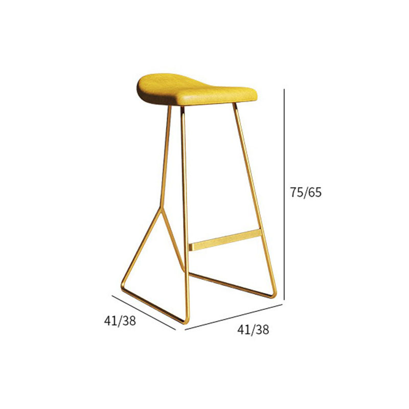 Ghế bar cao chân sắt nghệ thuật đệm da cao cấp GB661
