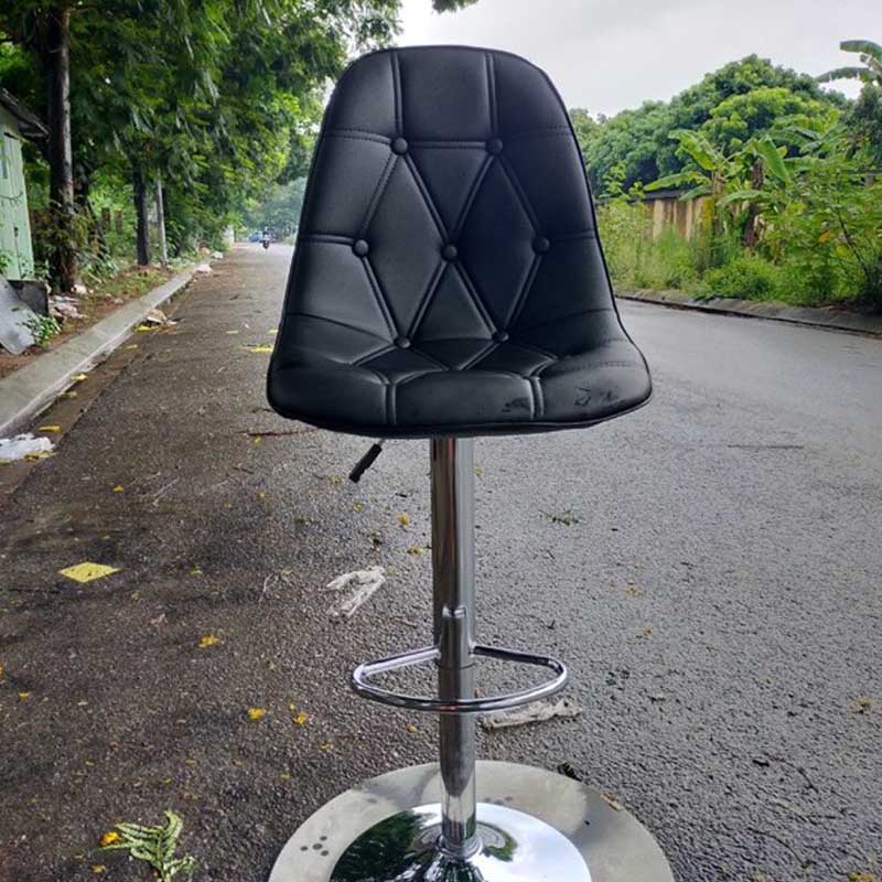 Ghế Bar đệm da lưng ghế hoạt tiết tam giác nhiều màu GB208