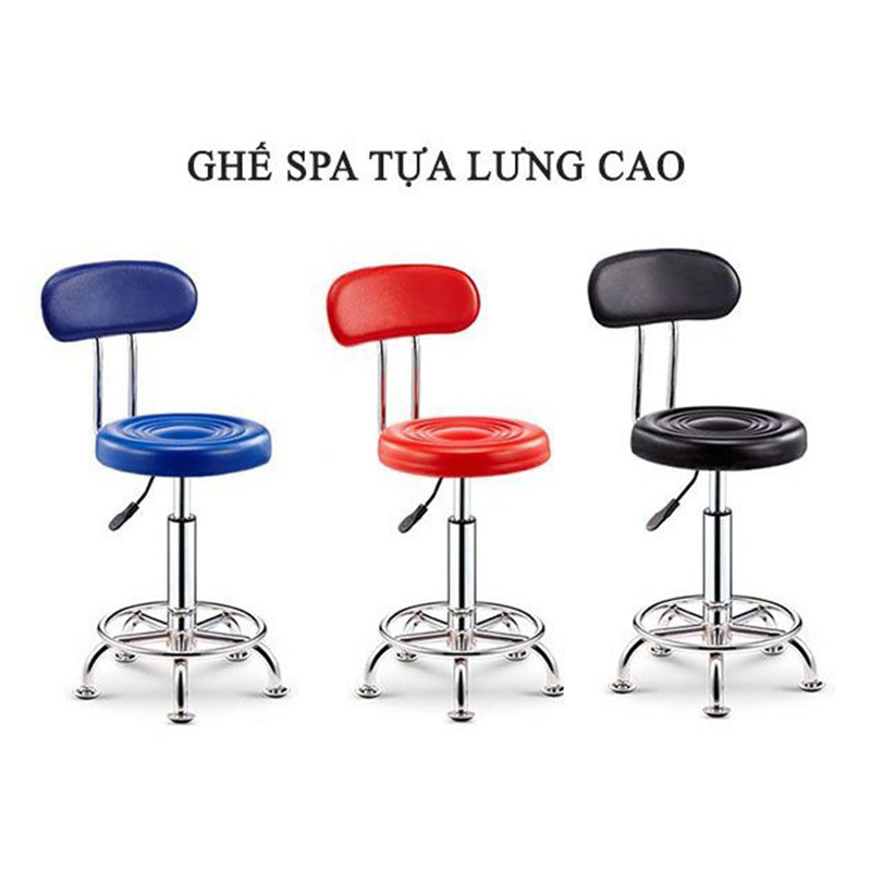 Ghế đôn xoay có tựa chân bar cho văn phòng, Spa GB253