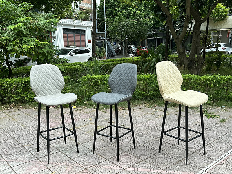 Ghế NORDIC bar chân cố định, mặt nệm quả trám siêu êm GB036