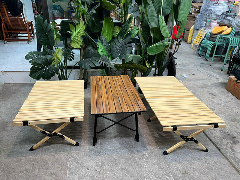 Bàn gấp gọn du lịch, Pinic cắm trại phong cách Vintage GC800