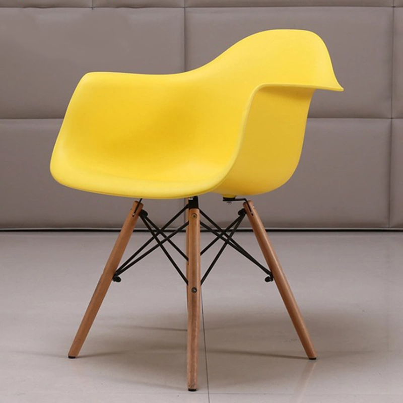 Ghế nhựa có tay chân đan gỗ sồi GC249