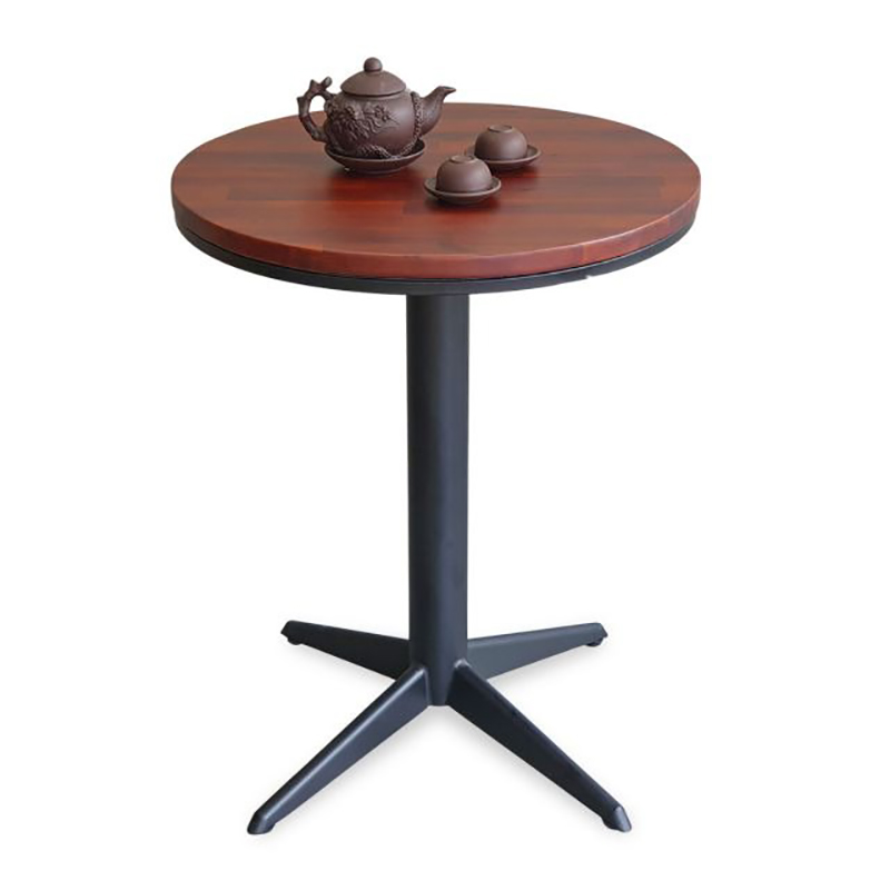 Bàn cafe tròn D60cm chân sắt mặt gỗ kiểu dáng hiện đại BS322