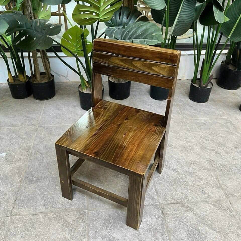 Bộ bàn ghế tựa gỗ sân vườn cho nhà hàng, quán ăn BS379 Bộ bàn ghế tựa gỗ sân vườn cho nhà hàng, quán ăn BS379