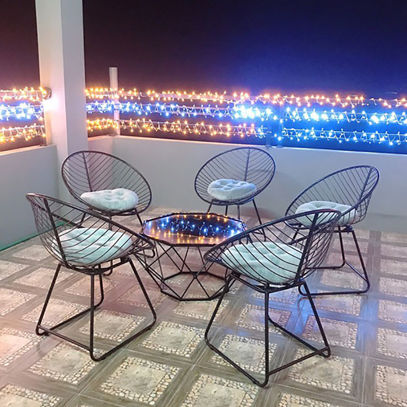 Combo 1 bàn + 5 ghế nón sân vườn ngoài trời BS301