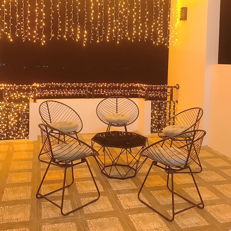 Combo 1 bàn + 5 ghế nón sân vườn ngoài trời BS301