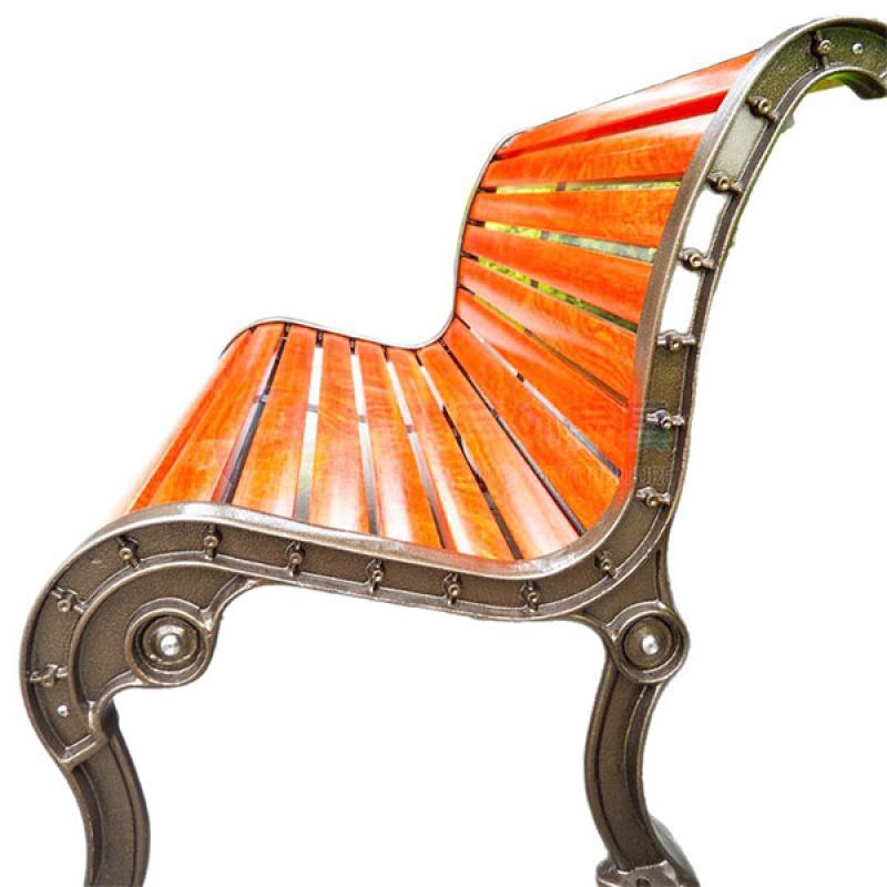 Ghế công viên nhôm đúc có tựa nan nhựa 150cm BS915