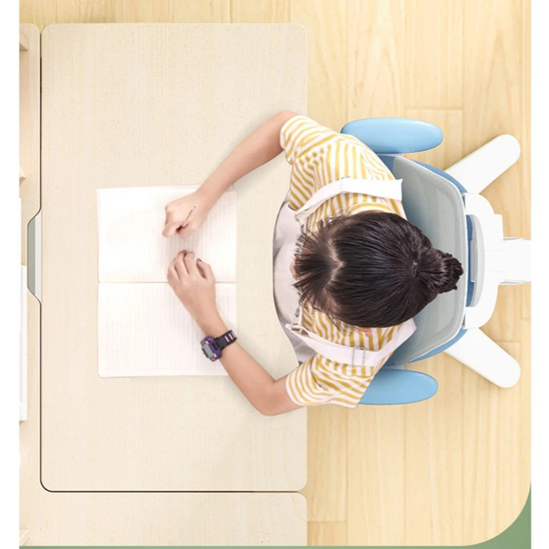 Bàn học cho bé thông minh A19 gỗ cao cấp size 100cm hỗ trợ chống gù chống cận BH068