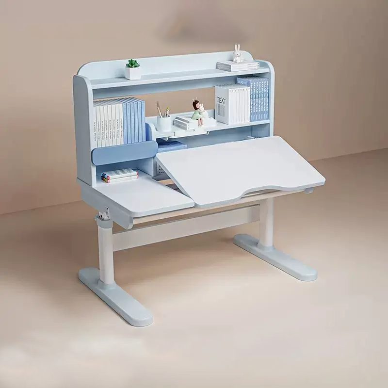 Bàn học cho bé thông minh A19 gỗ cao cấp size 100cm hỗ trợ chống gù chống cận BH068