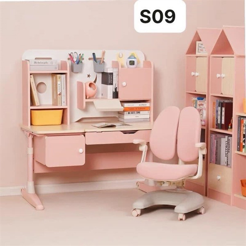 Bàn học thông minh S09 liền giá sách thiết kế đơn giản tinh tế BH720