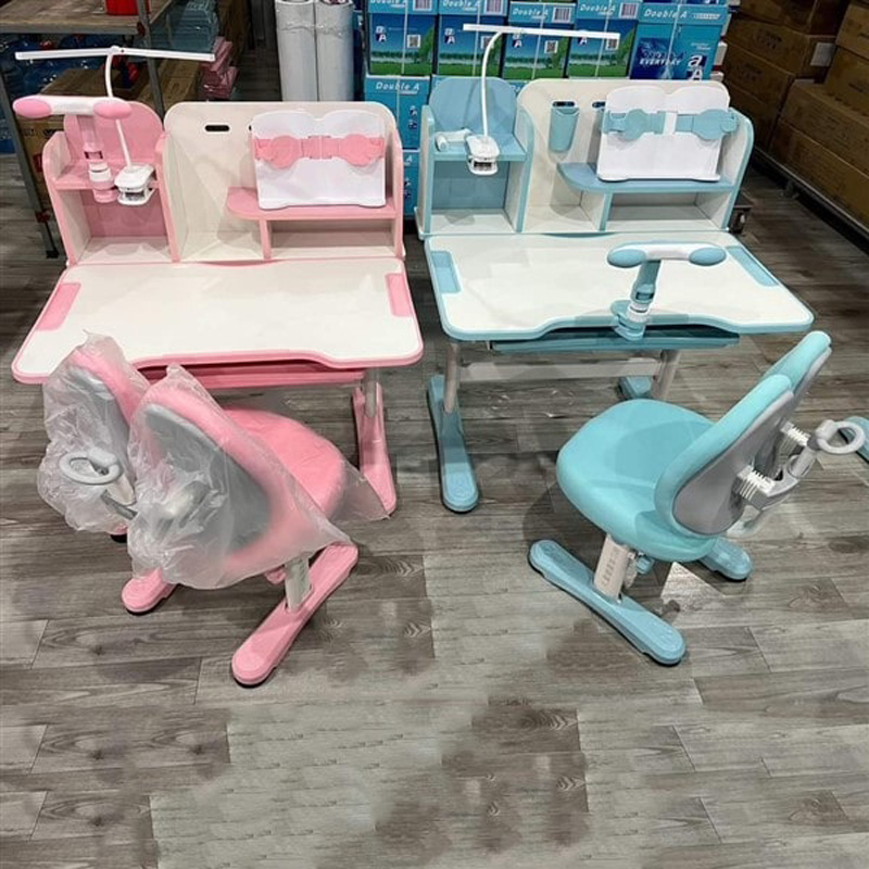 Bộ bàn học kèm kệ sách thông minh F08, đa năng và tiện ích cho bé BH469