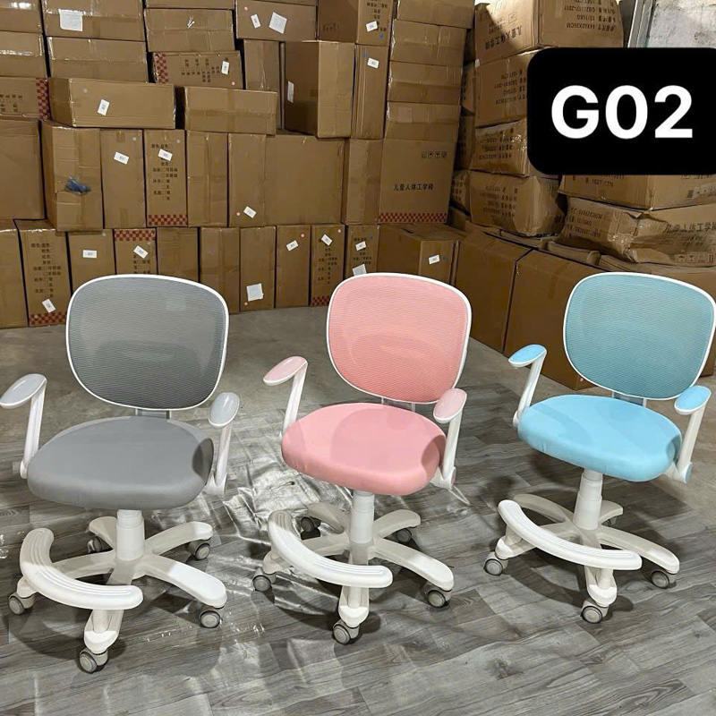 Ghế ngồi học hỗ trợ chống gù cao cấp G02 nâng hạ chiều cao chân xoay 360 độ BH055