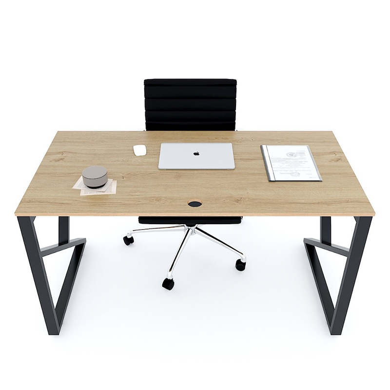 Bàn làm việc nhân viên 140x70cm chân sắt chữ K BN033