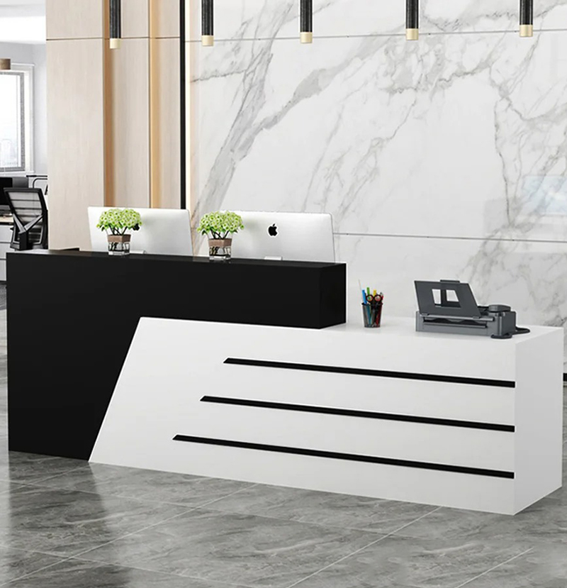 Bàn lễ tân gỗ MDF thiết kế hiện đại tiện dụng BQ606