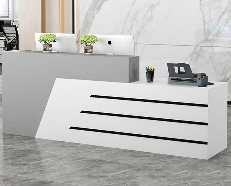 Bàn lễ tân gỗ MDF thiết kế hiện đại tiện dụng BQ606