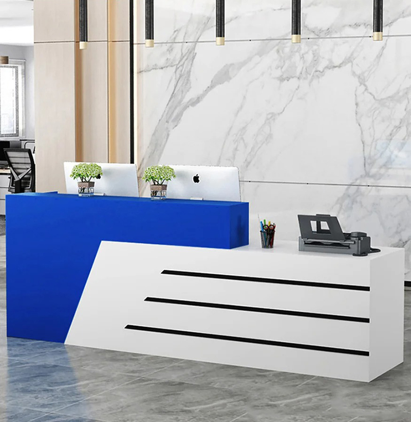 Bàn lễ tân gỗ MDF thiết kế hiện đại tiện dụng BQ606