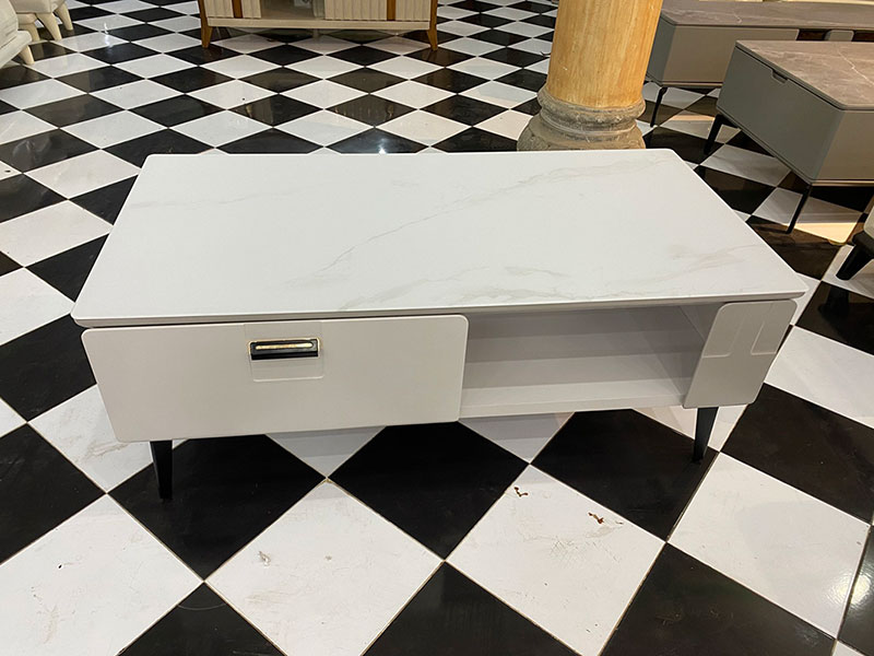 Bàn trà phòng khách mặt đá hình chữ nhật BT970