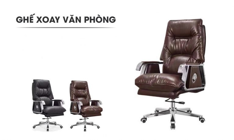 Ghế lãnh đạo da PU cao cấp có chế độ ngả lưng GD099