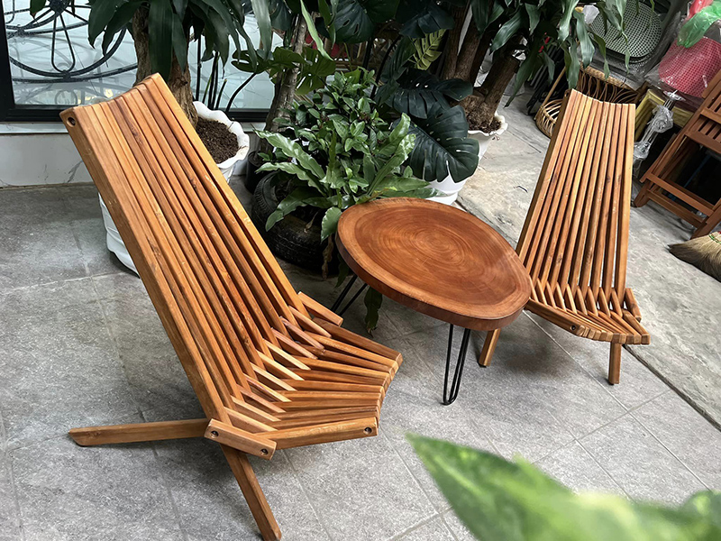 Bộ bàn ghế gỗ xếp thư giãn Kentucky GG237