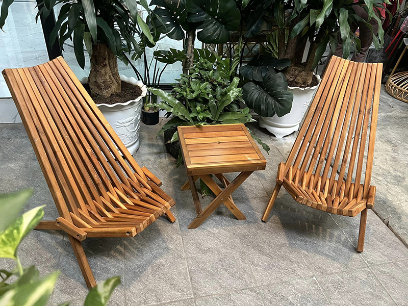 Bộ bàn ghế gỗ xếp thư giãn Kentucky GG237