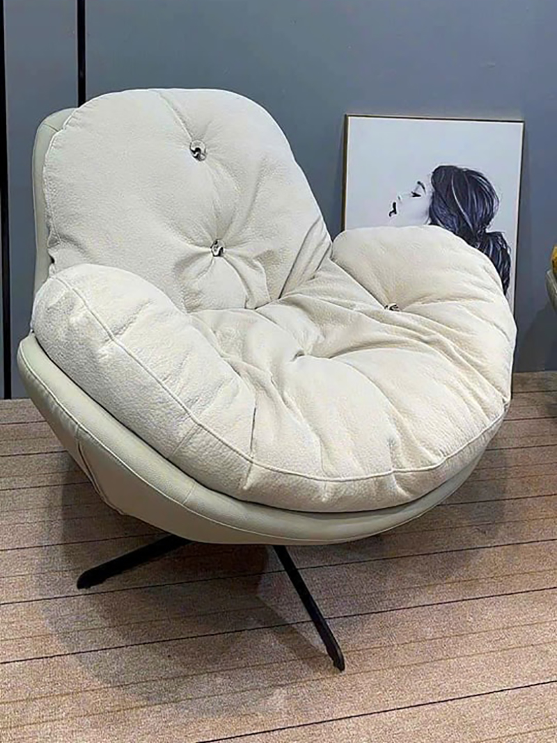 Ghế bành Arm Chair xoay 360 độ thư giãn nệm da GG303