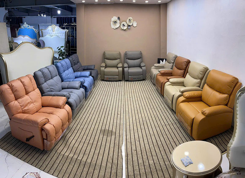 Ghế sofa thư giãn nằm ngả nhiều nấc nệm da GG999