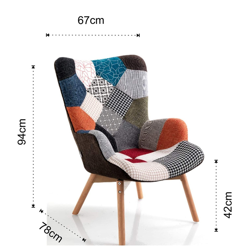 Ghế thư giãn đệm vải thổ cẩm cá tính cho nhà hàng khách sạn GG980