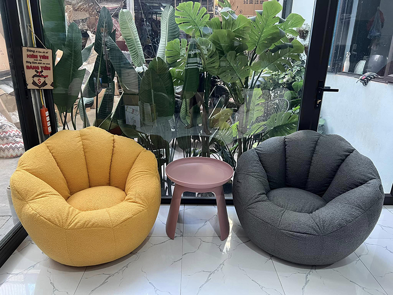 Ghế thư giãn hoa cục vỏ lông xù siêu cute GG284